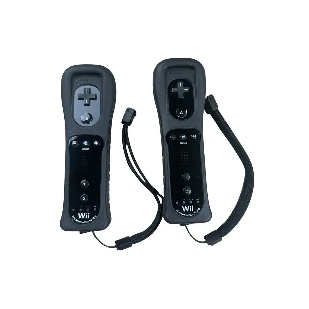 Black Wii Console Bundle Motion Plus Accessories Wii Sports + Resort Tested